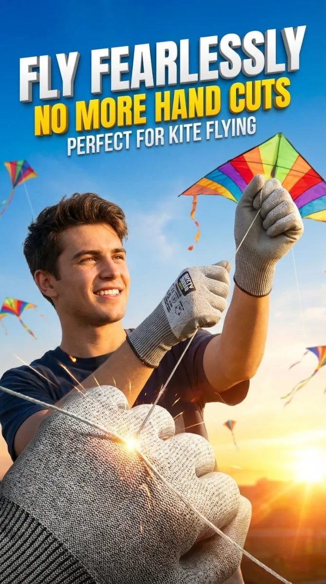 Anti Cut Safety Gloves For Kite Flying (Basant) (China) - Trend Blaze Store