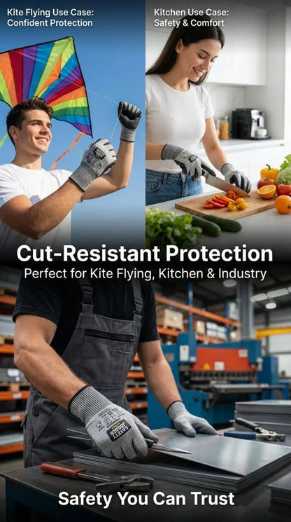 Anti Cut Safety Gloves For Kite Flying (Basant) (China) - Trend Blaze Store